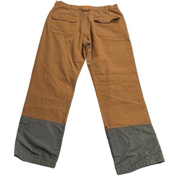 Browning Double Knee Work Pants Mens 38 x 32 Burnt Orange Gray 30212232 FW1803 - Picture 6 of 11